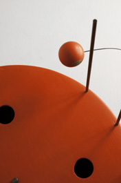 Anschlag der Holzkugel an den Klangstab